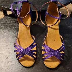 Purple heeled Latin dancing shoes size EU40